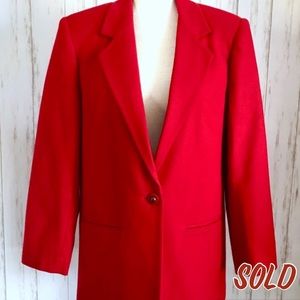 Vintage Prophecy size 10 Women’s Red Wool Blazer